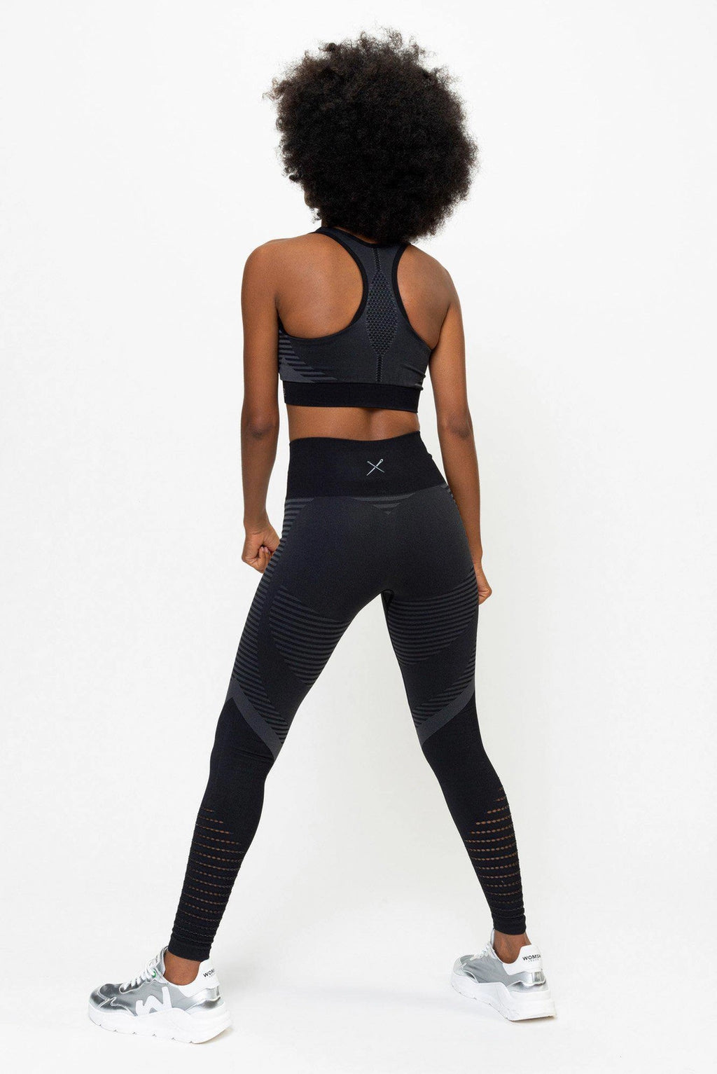 Complete sports leggings set | Black Euphoria bra
