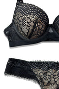 Bekerset met bh en string B/AZ17012  | Zwart - Naakt | INTIMI