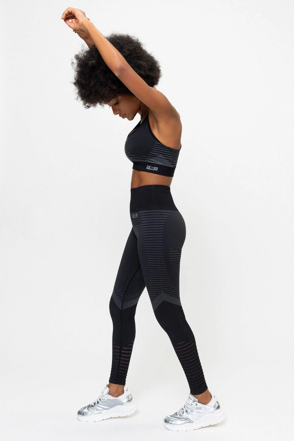 Complete sports leggings set | Black Euphoria bra