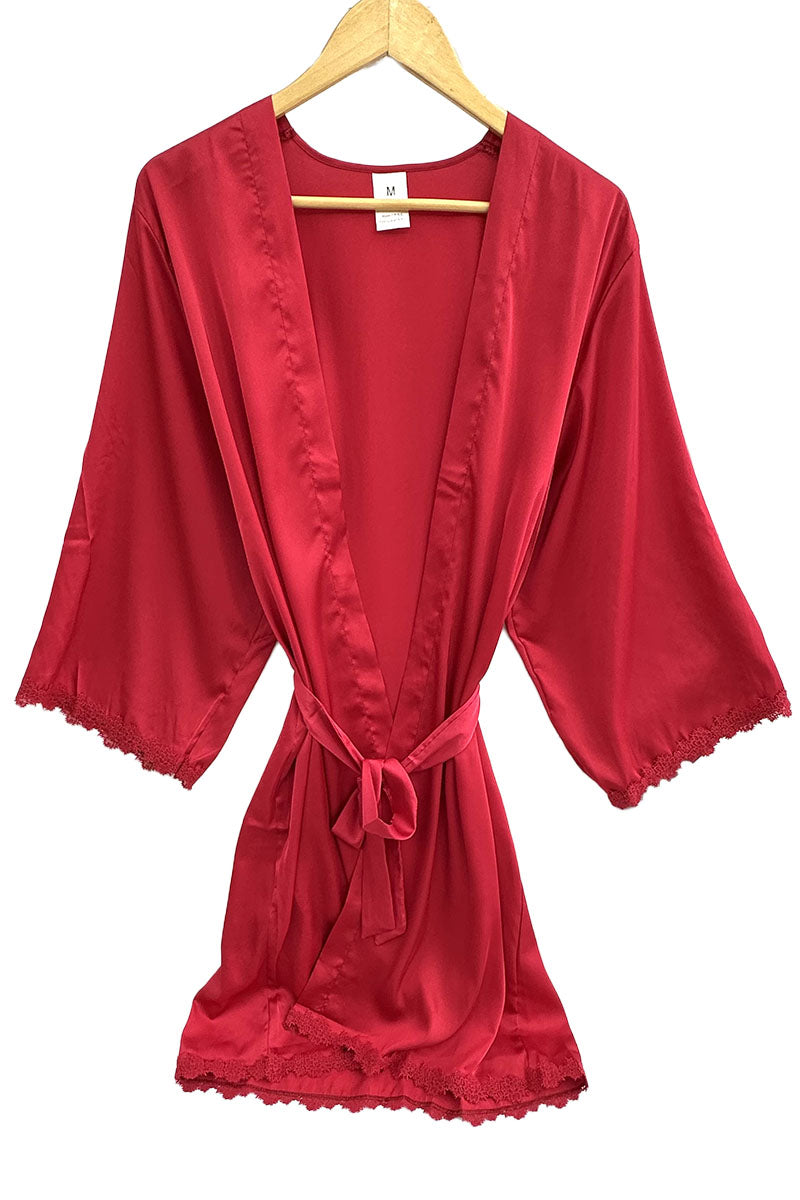 Thin-strap pajama dress and bathrobe/N36501 Red