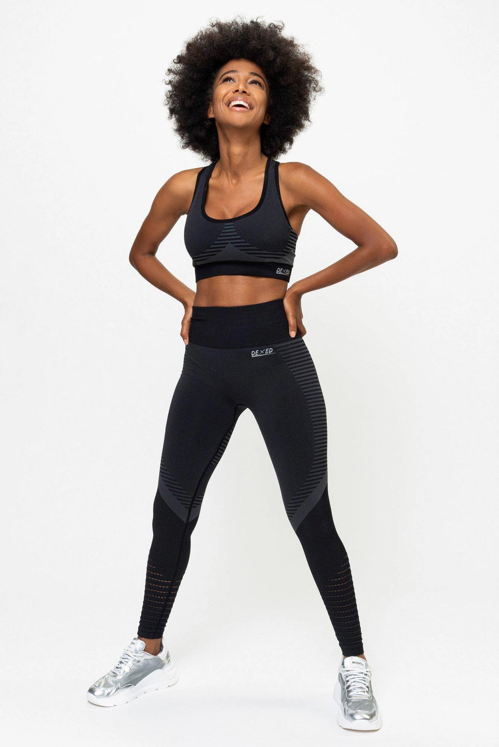 Complete sports leggings set | Black Euphoria bra
