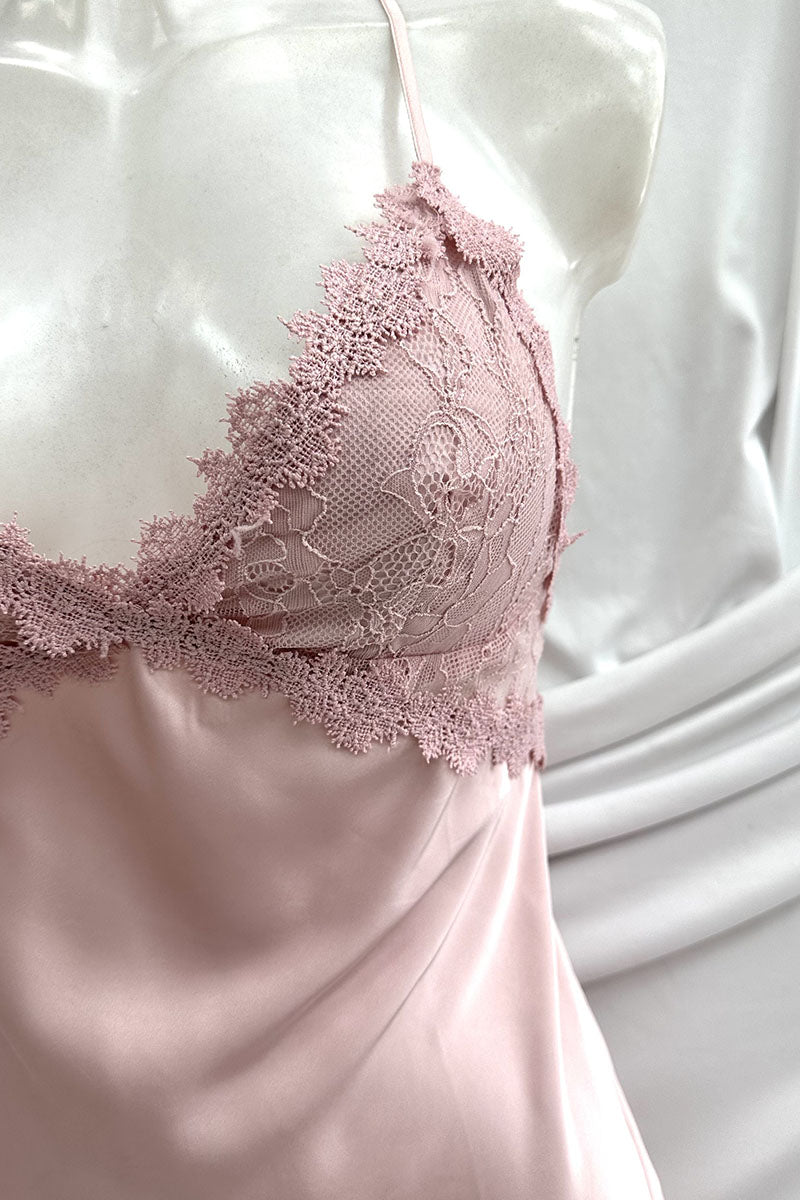 Thin-strap pajama dress and bathrobe/N36501 Rose