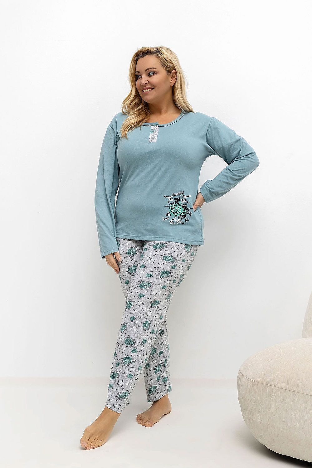 Plus Size Pyjama model 221188 Forever Pink – foto 6