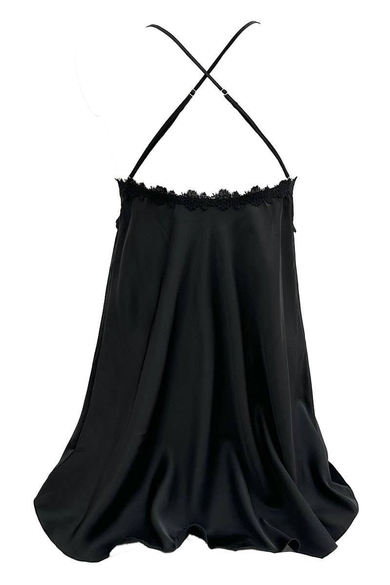 Belle Com'Elle - Pyjamajurk met dunne bandjes en bijpassende badjas / N36501