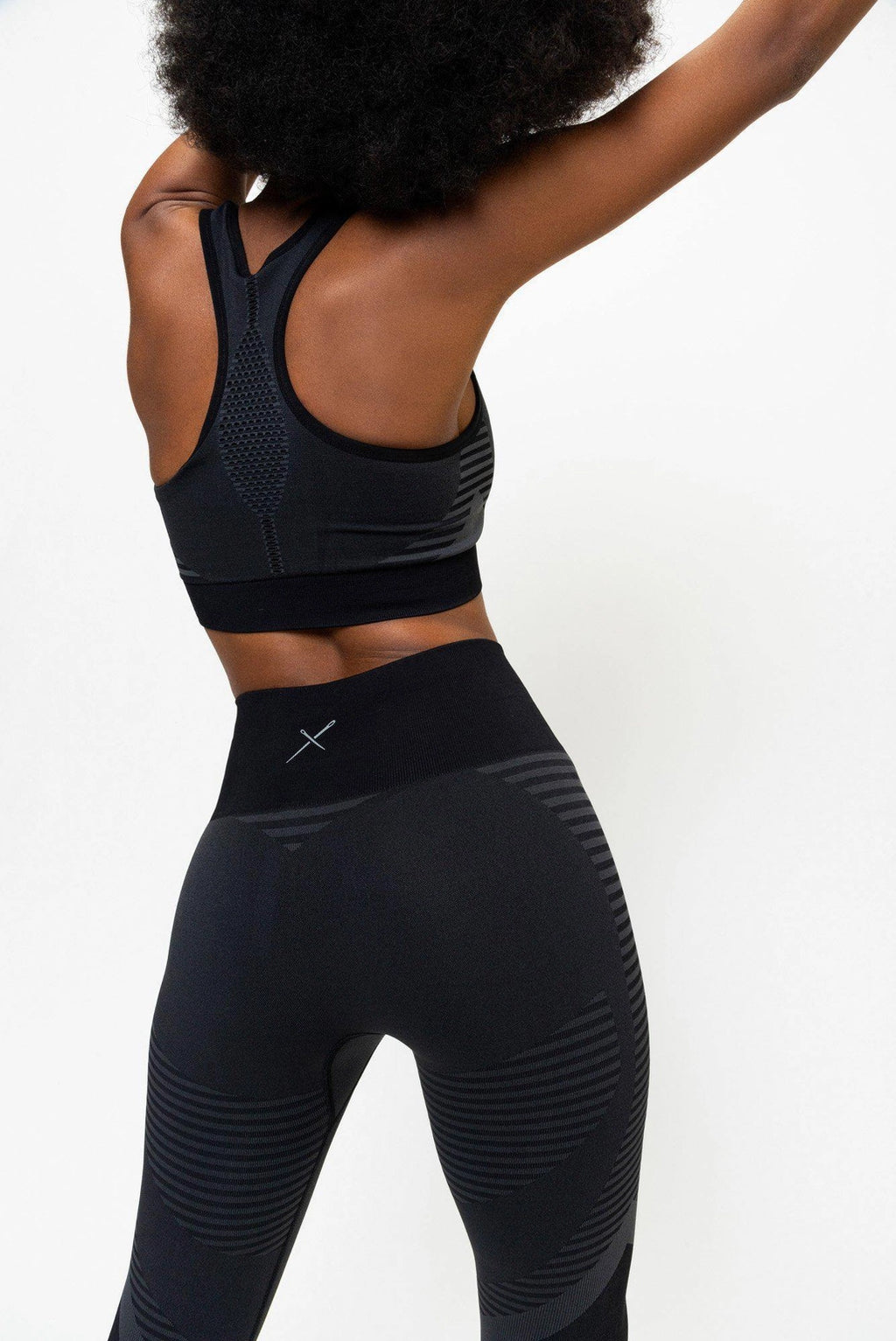 Complete sports leggings set | Black Euphoria bra