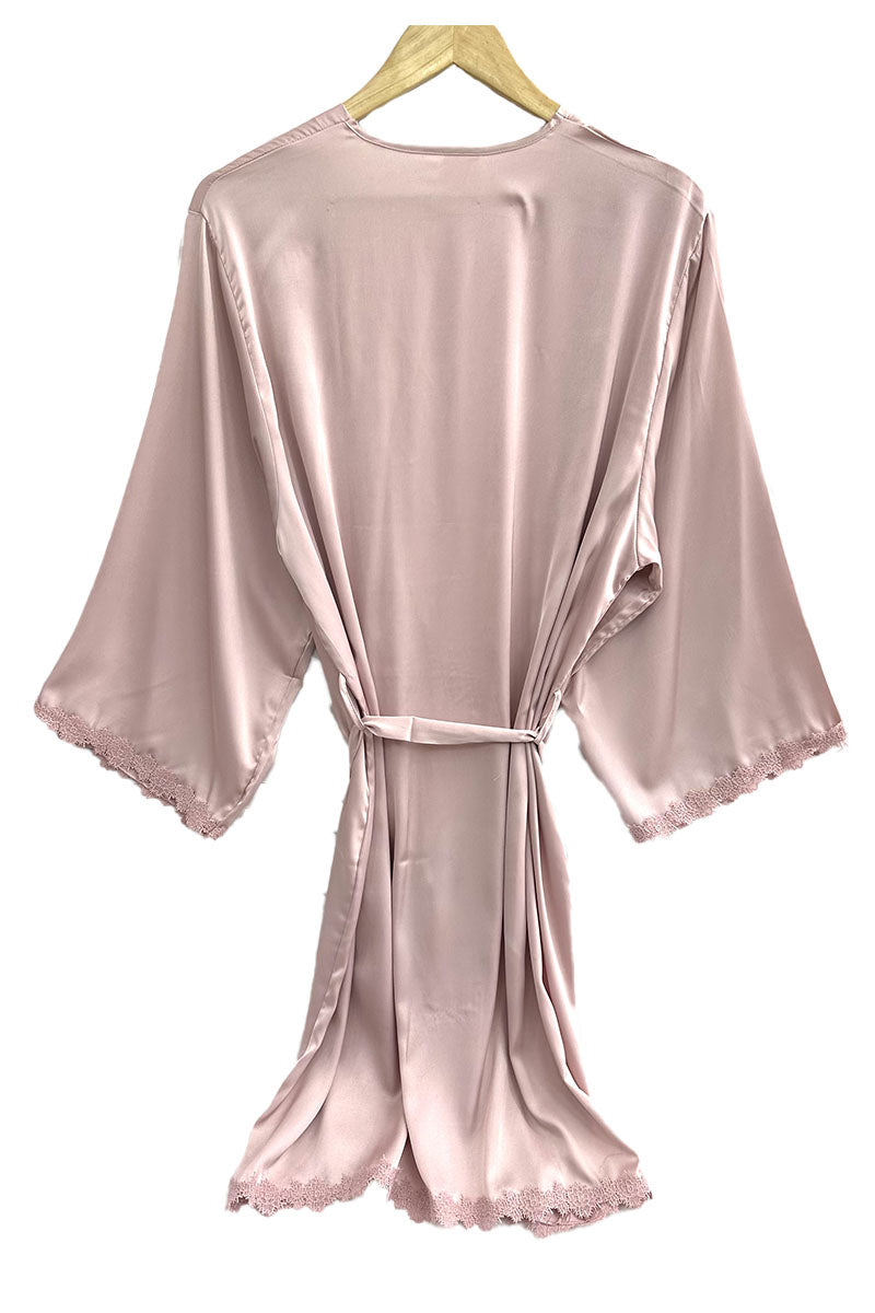 Thin-strap pajama dress and bathrobe/N36501 Rose