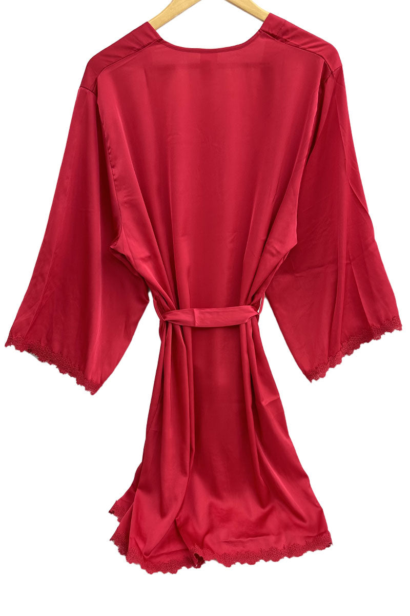 Thin-strap pajama dress and bathrobe/N36501 Red